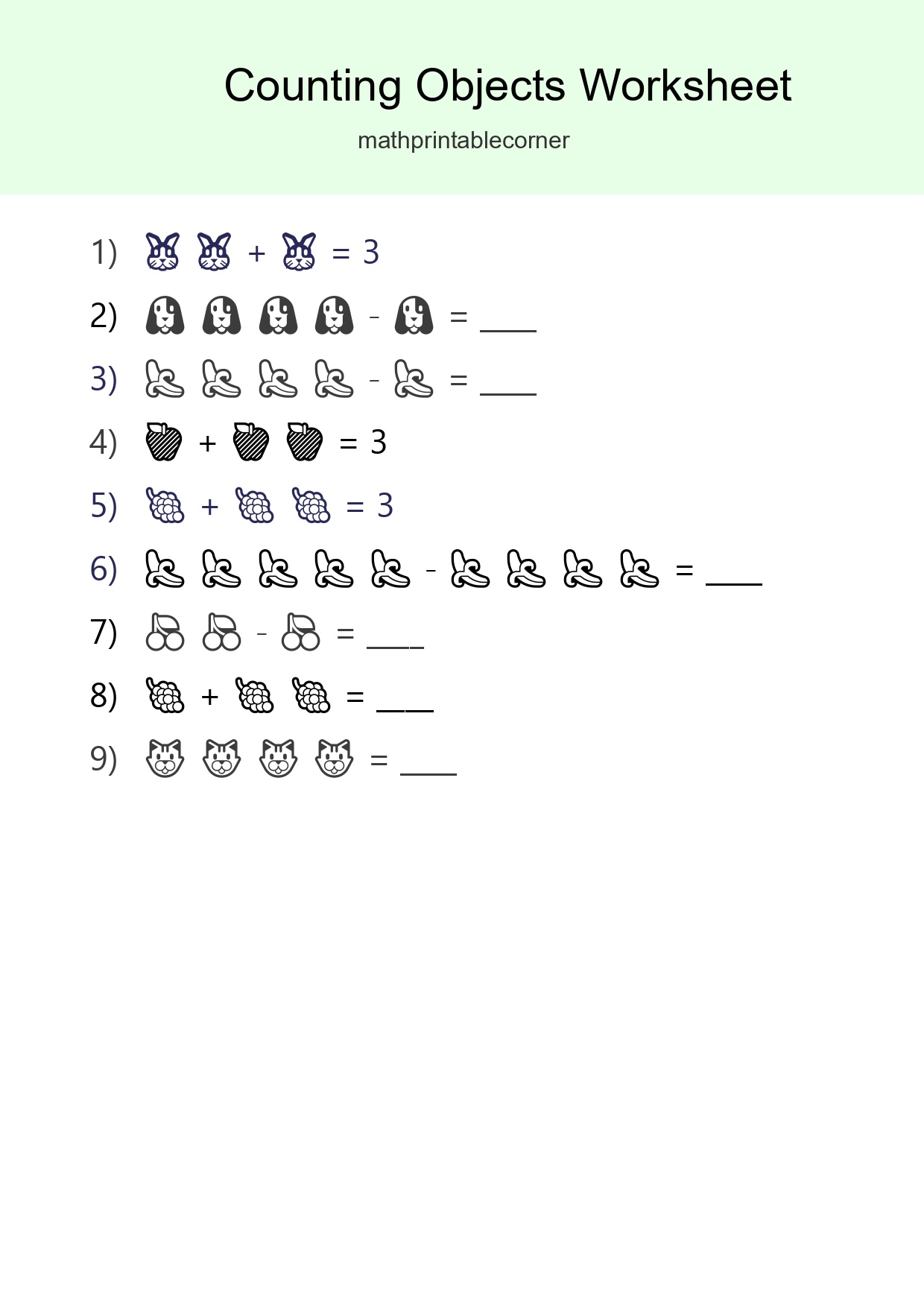 Learn Counting With Pictures Worksheet (Pre-K) - Part 267