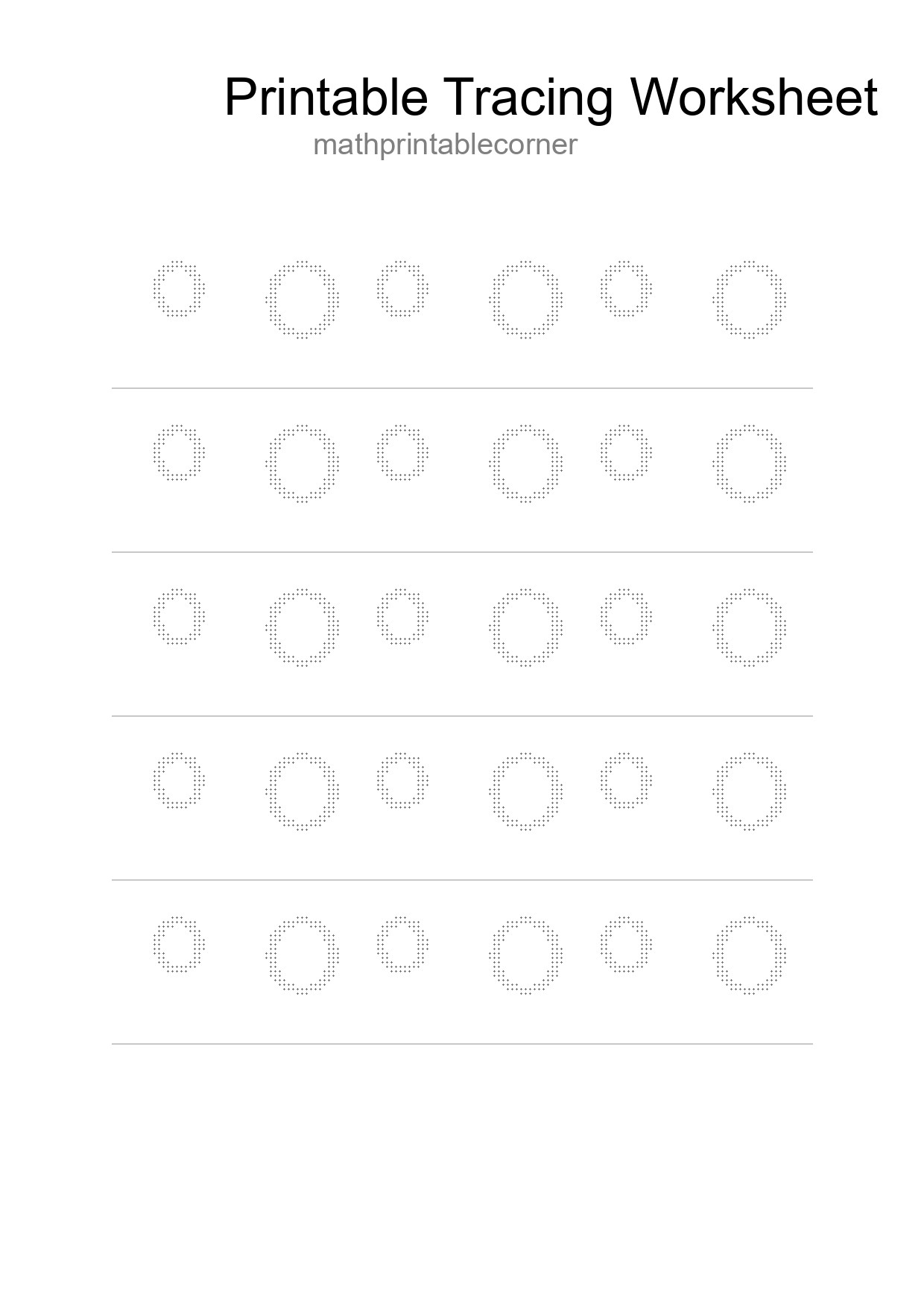 Printable Tracing Worksheet For Kids - Part 241