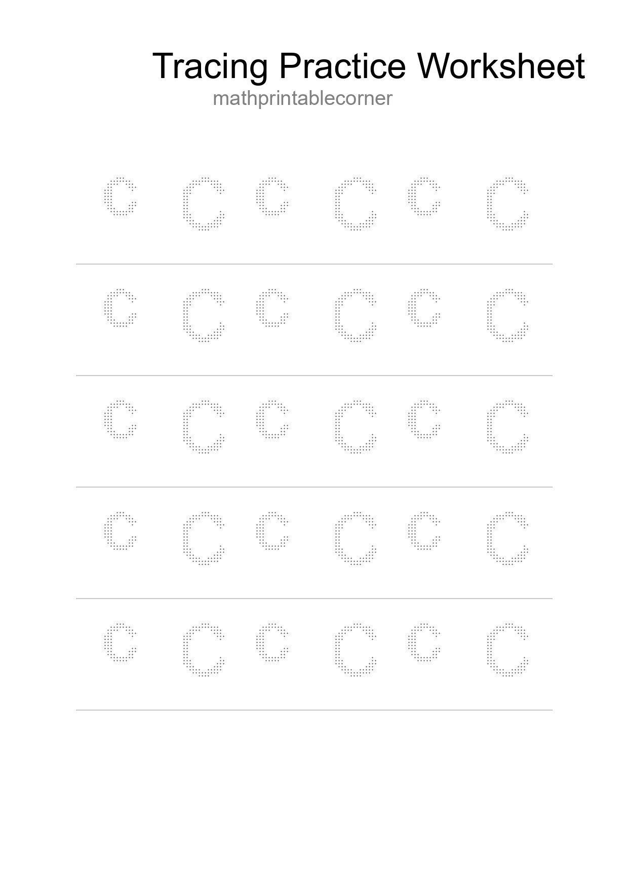 Printable Tracing Worksheet For Kids - Part 32