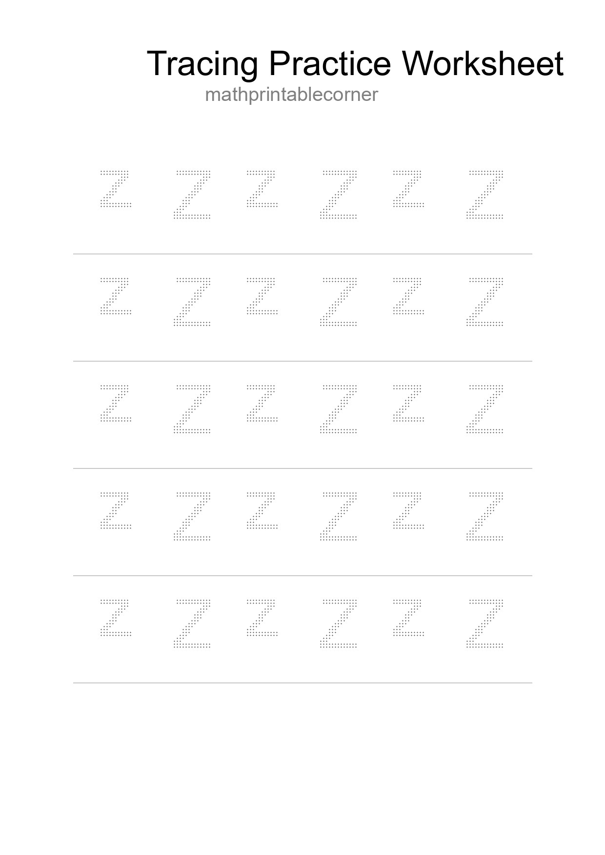 Printable Tracing Worksheet For Kids - Part 43